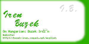 iren buzek business card